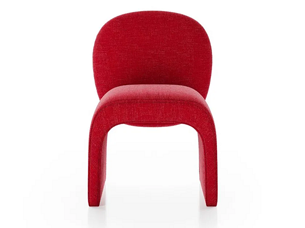 Chaise invitée en tissu rembourré sur base traîneau Liu Jo Living Collection GUS SED usine Liu Jo Living Collection de l'Italie. Foto №2