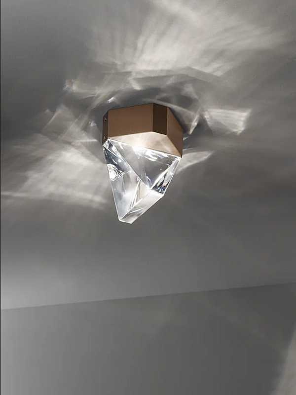 Lampe de plafond en cristal LED Tripla Fabbian usine Fabbian de l'Italie. Foto №3
