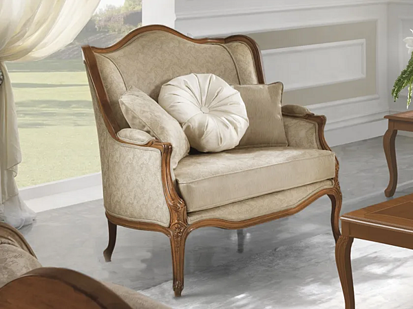 Fauteuil en tissu avec accoudoirs CASA +39 GIULIETTA 3906/3706 usine CASA +39 de l'Italie. Foto №4