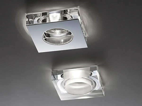 Spotlight encastré en cristal pour plafond suspendu Fabbian collection Lui usine Fabbian de l'Italie. Foto №4