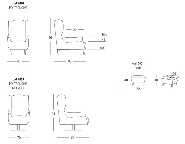 Fauteuil en tissu pivotant avec fonctions motorisées Egoitaliano Randy usine Egoitaliano de l'Italie. Foto №3