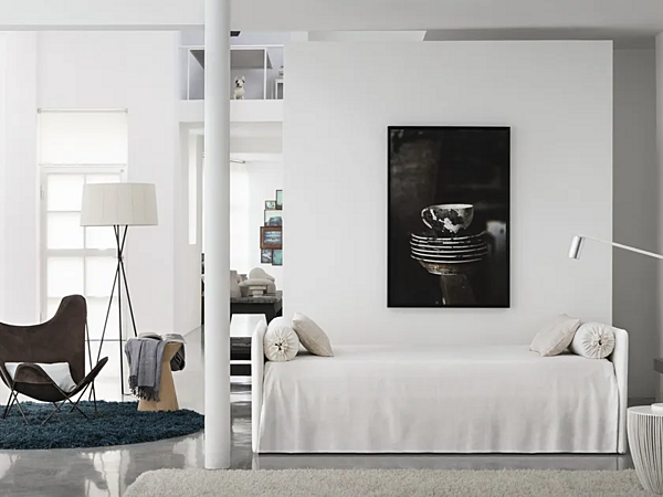 Canapé-lit en tissu avec housse amovible Flou Duetto usine Flou de l'Italie. Foto №15