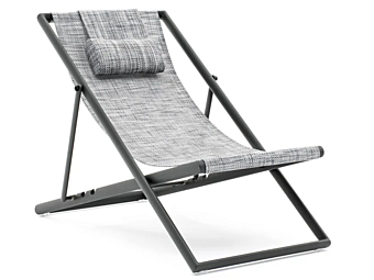 Chaise longue pliante en aluminium laqué VARASCHIN Clever 229SD5