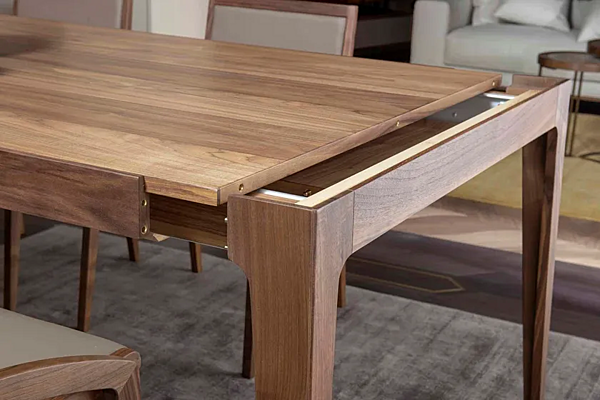 Table rectangulaire en bois massif Leonardo ARTE BROTTO L614N L614N usine Arte Brotto de l'Italie. Foto №7