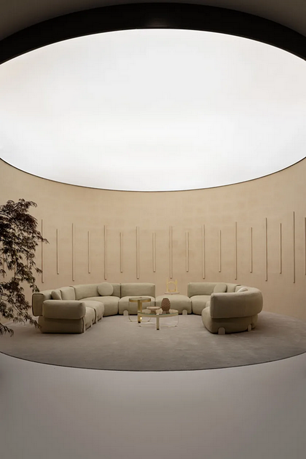 Canapé d'angle en tissu Simposio Saba usine SABA de l'Italie. Foto №13