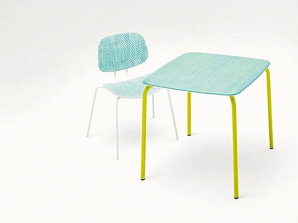 Table de jardin carrée empilable en matériau Lido PAOLA LENTI B133TE usine PAOLA LENTI de l'Italie. Foto №2