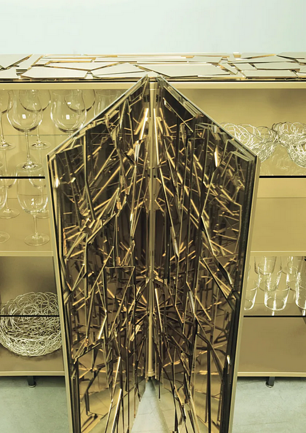 Buffet en verre avec portes Scrigno Edra usine EDRA de l'Italie. Foto №7