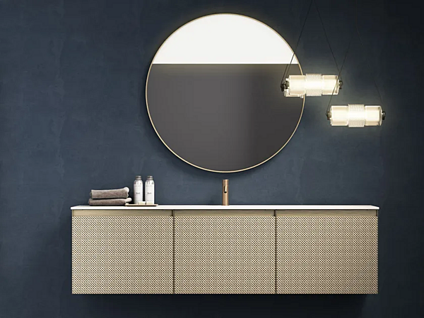 Unité de vanité murale en laminam de la collection Skin ARTELINEA AL 587 usine ARTELINEA de l'Italie. Foto №1