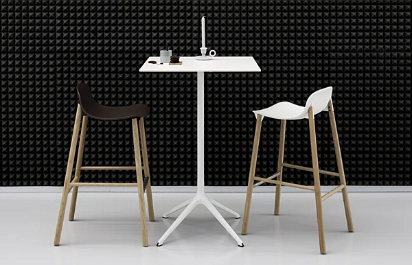 Tabouret de bar en polyuréthane avec dossier Sharky Kristalia usine Kristalia de l'Italie. Foto №11