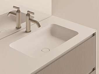 Lavabo rectangulaire en surface solide encastré AGAPE Undici usine Agape de l'Italie