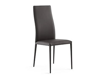 Chaise en cuir rembourrée Eforma Altea Stich usine Eforma de l'Italie