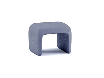 Tabouret bas en cuir AMA Paolo Castelli usine Paolo Castelli de l'Italie