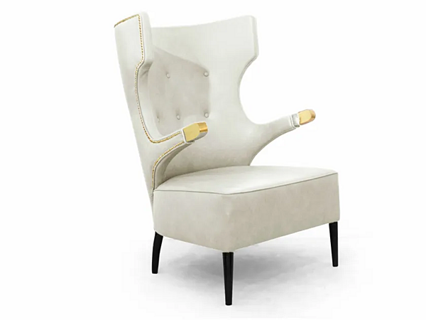 Fauteuil en cuir rembourré avec accoudoirs Sika BRABBU usine BRABBU de l'Italie. Foto №10
