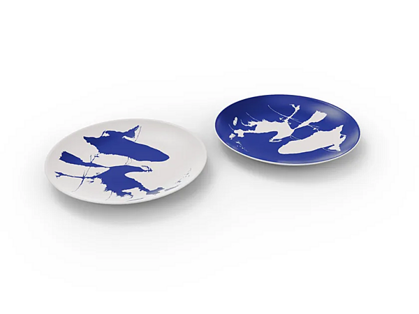 Assiette en porcelaine de remplacement set de 2 Neige CASSINA GNR CP 03 usine CASSINA de l'Italie. Foto №2