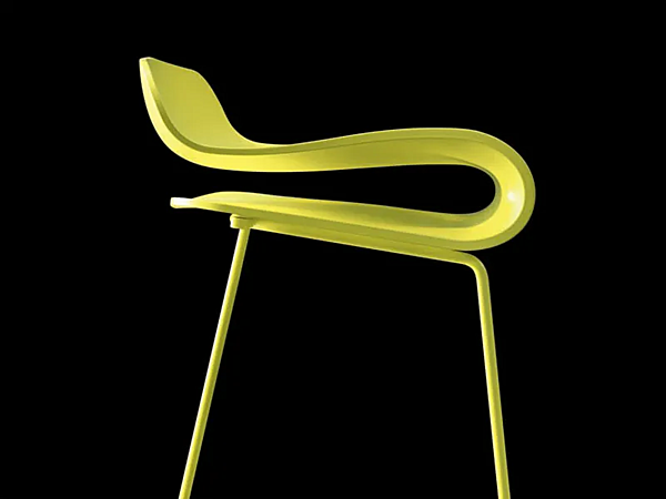Tabouret en matériau synthétique à base de glissière Kristalia BCN usine Kristalia de l'Italie. Foto №11