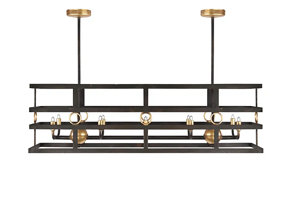 Suspension rectangulaire en métal Abrissi Mondo 11230 usine ABRISSI de l'Italie. Foto №1