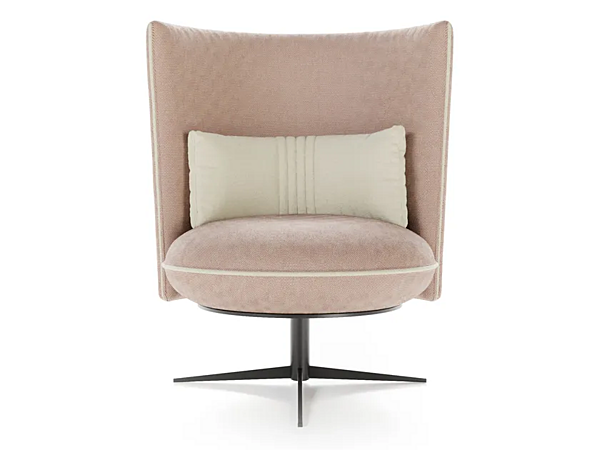Fauteuil en tissu rembourré avec base à 4 branches Ice Breaker Liu Jo Living Collection IBK usine Liu Jo Living Collection de l'Italie. Foto №2