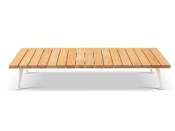 Table basse rectangulaire en aluminium et bois CASSINA 239 FENC E NATURE usine CASSINA de l'Italie. Foto №2