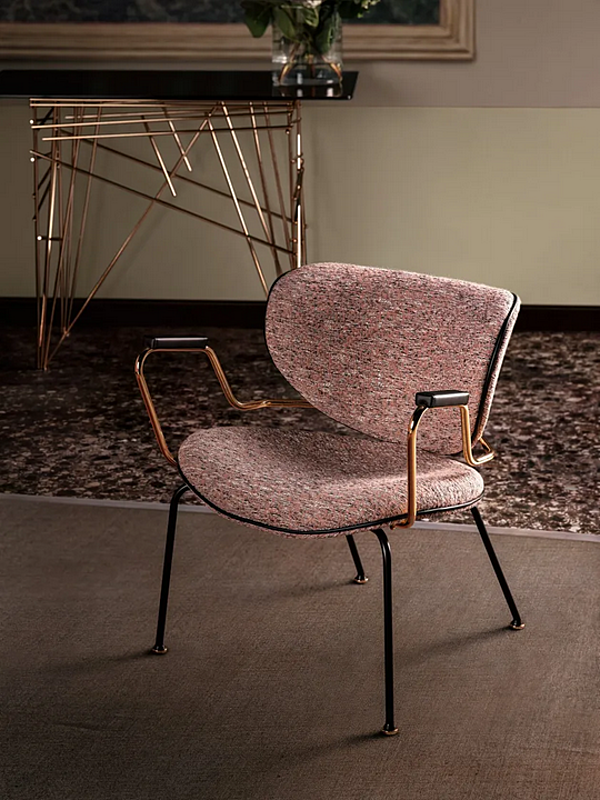Fauteuil en tissu avec accoudoirs Kalida Black Tie KAL10BRC usine Black Tie de l'Italie. Foto №2