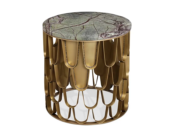 Table basse ronde en laiton pour salon Koi II BRABBU usine BRABBU de l'Italie. Foto №2