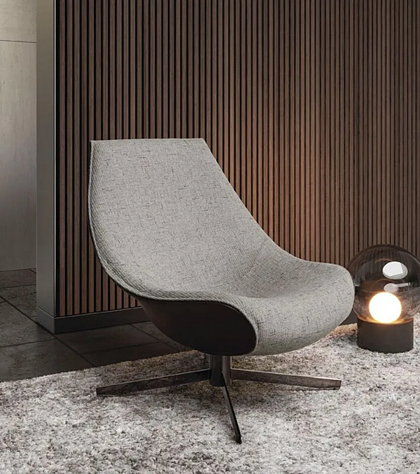Fauteuil pivotant en tissu beige I 4 Mariani usine i 4 Mariani de l'Italie. Foto №3