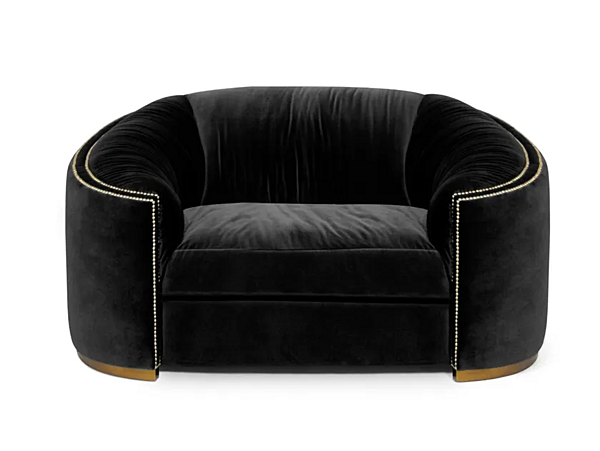 Fauteuil en velours avec accoudoirs BRABBU Wales usine BRABBU de l'Italie. Foto №4