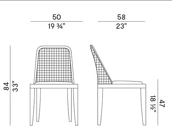 Chaise en bois avec dossier rembourré Potocco Grace 834 834 usine POTOCCO de l'Italie. Foto №5