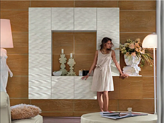Mur de rangement modulaire laqué en bois Bizzotto Italia Maori
