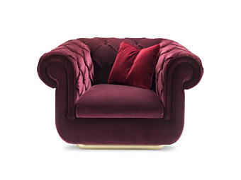 Fauteuil en velours capitonné avec accoudoirs GHIDINI1961 OPERA Fauteuil en velours capitonné avec accoudoirs GHIDINI1961 OPERA usine GHIDINI1961 de l'Italie