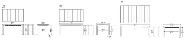 Table rectangulaire extensible en teck slatté Kristalia Nori usine Kristalia de l'Italie. Foto №7