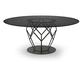 Table ronde en cristal ESA i 4 Mariani Table ronde en cristal ESA i 4 Mariani usine i 4 Mariani de l'Italie