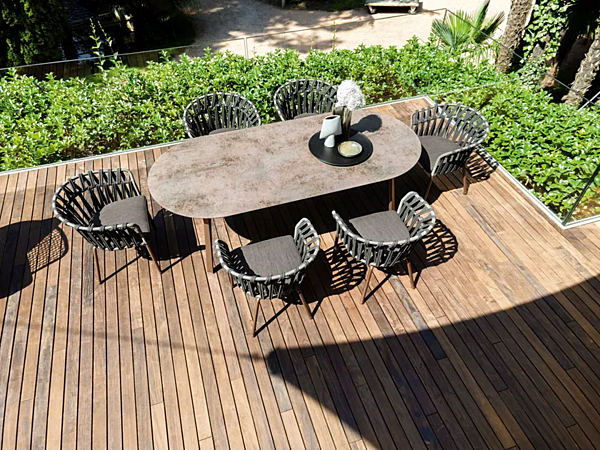 Table de jardin ovale en aluminium laqué EMMA VARASCHIN 23680, 23681 usine VARASCHIN de l'Italie. Foto №14