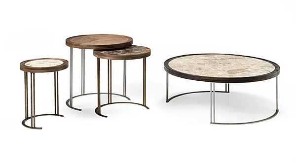 Table basse ronde en noyer Leonardo ARTE BROTTO L1040N L1040N usine Arte Brotto de l'Italie. Foto №3
