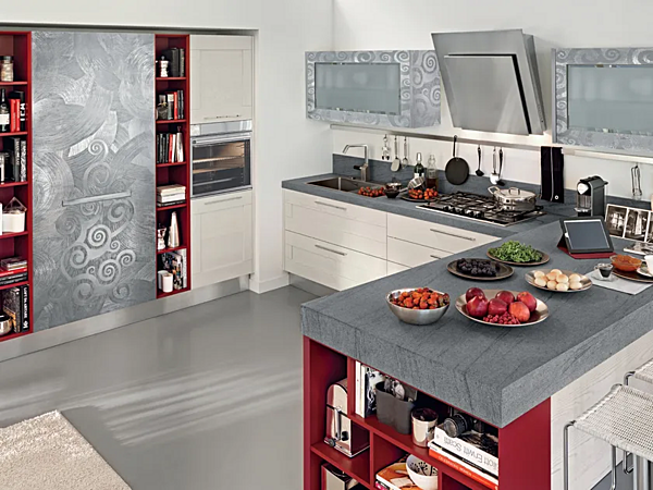 Cuisine avec poignées en matériau LUBE CUCINE Collection Gallery 14 usine LUBE CUCINE de l'Italie. Foto №2