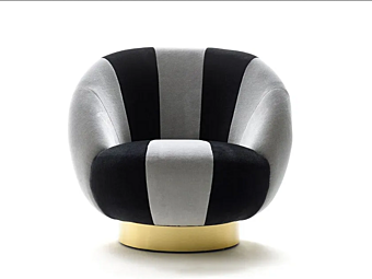 Fauteuil avec accoudoirs en tissu Ingrid MARIONI I0240