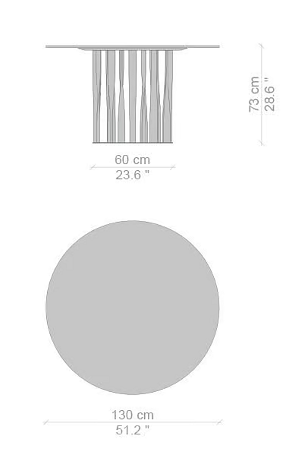 Table en aluminium 475 Boboli CASSINA usine CASSINA de l'Italie. Foto №5