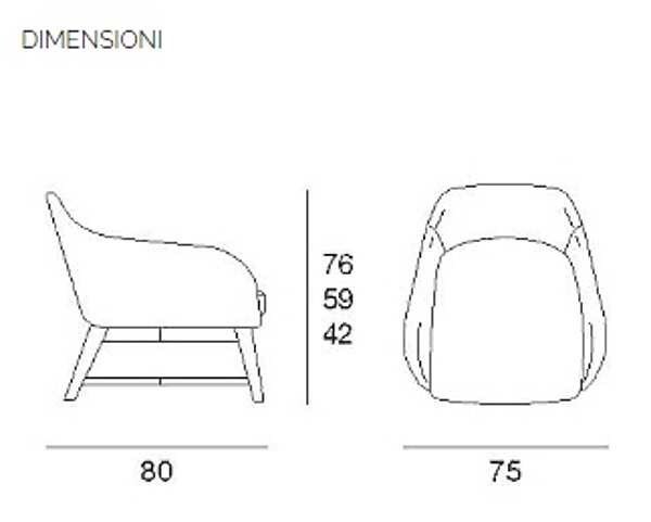 Fauteuil PACINI & CAPPELLINI 5322 usine PACINI & CAPPELLINI de l'Italie. Foto №3