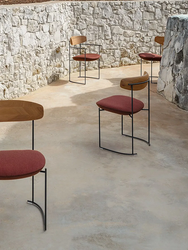 Chaise de jardin à base patin en aluminium Keel 922 Out Potocco 922-OUT usine POTOCCO de l'Italie. Foto №2