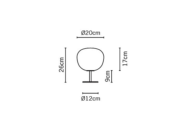 Lampe de table en verre Lumi Mochi Fabbian usine Fabbian de l'Italie. Foto №4