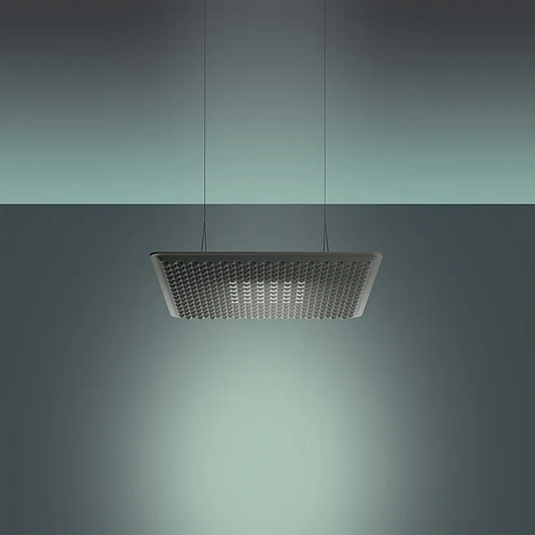 Panneau acoustique suspendu en tissu lampadaire œuf Matrix 800x800 Artemide usine Artemide de l'Italie. Foto №3