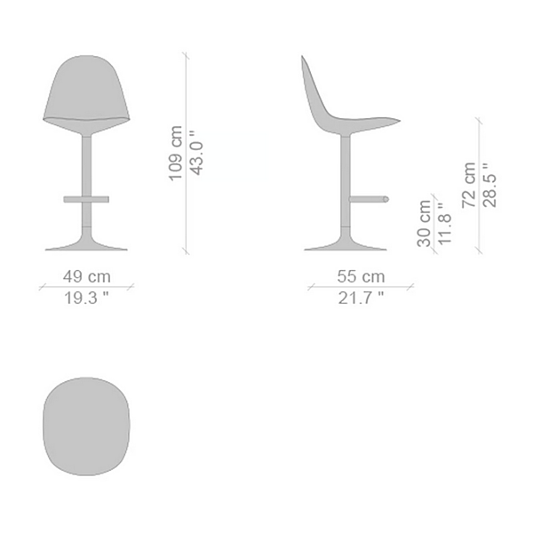 Tabouret de bar en tissu avec repose-pieds CASSINA Caprice usine CASSINA de l'Italie. Foto №8