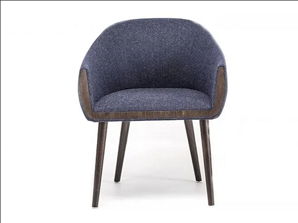 Fauteuil en tissu rembourré avec accoudoirs Ginevra BROSS 1604 usine BROSS de l'Italie. Foto №1