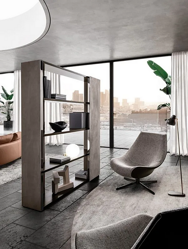 Fauteuil pivotant en tissu beige I 4 Mariani usine i 4 Mariani de l'Italie. Foto №4