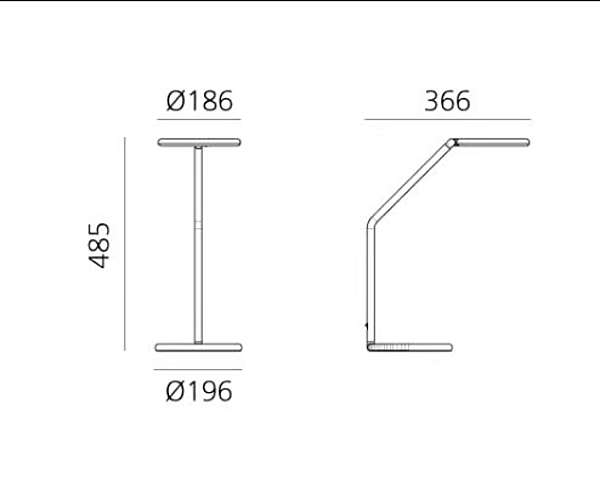 Lampe de table en métal ajustable Artemide Vine Light 1564030A, 1564030IN2A usine Artemide de l'Italie. Foto №27