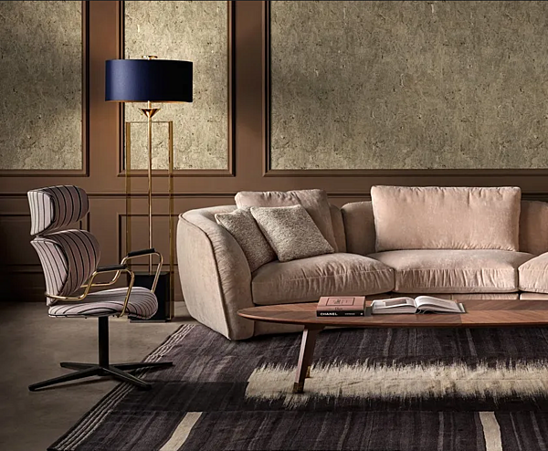 Chaise pivotante en tissu avec base à 4 branches Black Tie Asia ASI10SW usine Black Tie de l'Italie. Foto №3