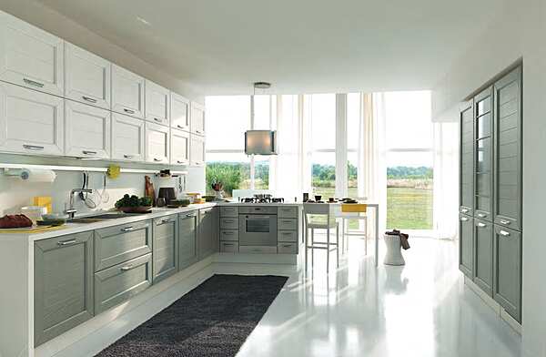 Cuisine en chêne avec poignées LUBE CUCINE Claudia usine LUBE CUCINE de l'Italie. Foto №4