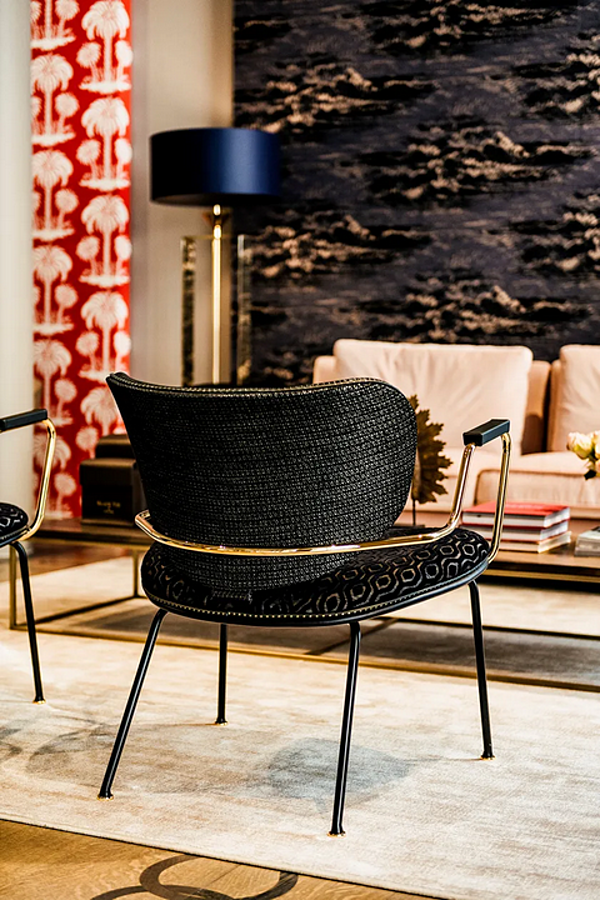 Fauteuil en tissu avec accoudoirs Kalida Black Tie KAL10BRC usine Black Tie de l'Italie. Foto №7