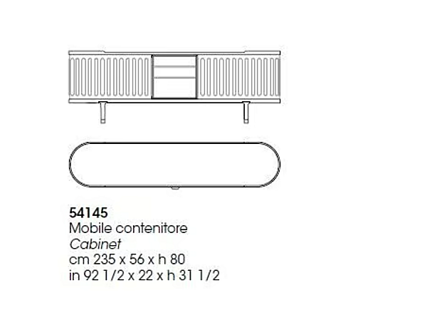 Buffet avec portes coulissantes en bois GIORGETTI DIA 54145 usine GIORGETTI de l'Italie. Foto №9