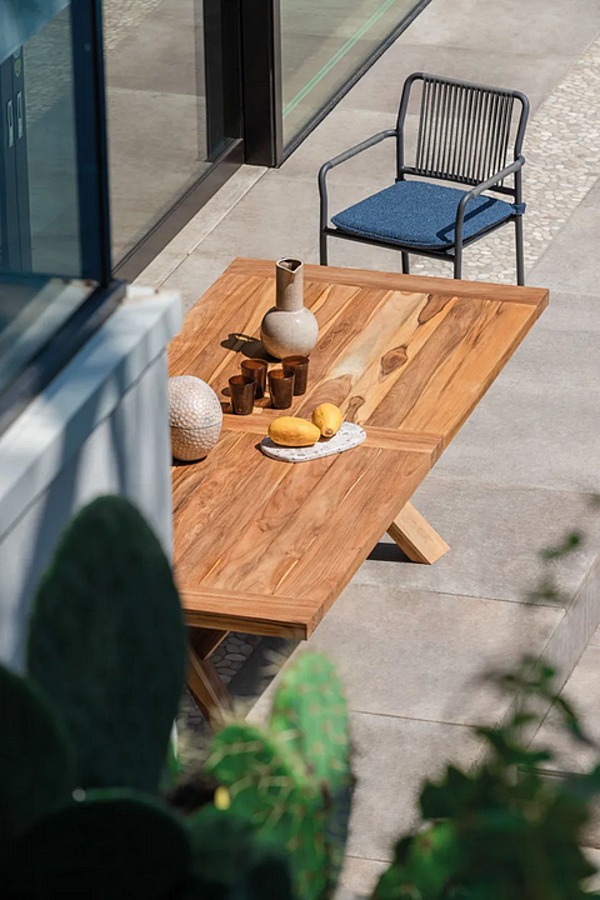 Table de jardin rectangulaire en teck Atmosphera Typhoon TY.TA.240/TY.TA.300 usine ATMOSPHERA de l'Italie. Foto №5