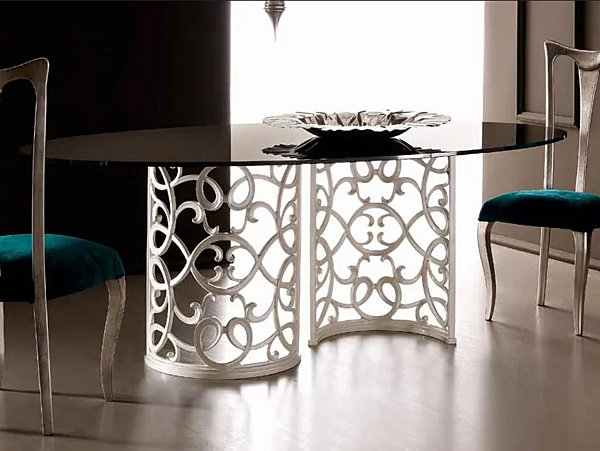 Table à manger ovale en bois Flora CORTEZARI 223-VO1 usine CORTE ZARI de l'Italie. Foto №1